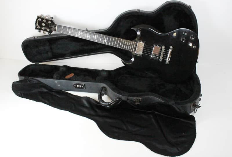 2001 Gibson SG TONY IOMMI Ebony Black in Original Case ~Killer Doom METAL RELIC~ Crosses Black Sabbath Very RARE