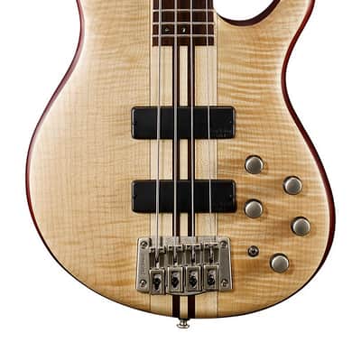 Cort A4PLUSFMMHOPN Artisan Series A4 Plus Bass Guitar. Open Pore Natural image 1