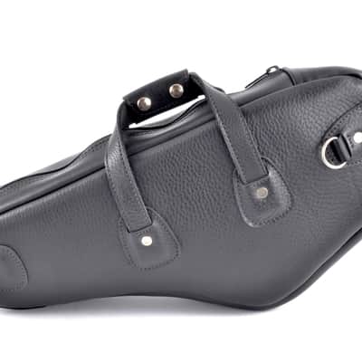 Sax Gig Bag - Curved Soprano Saxophone (permanent neck) - Leather - Glenn Cronkhite image 2
