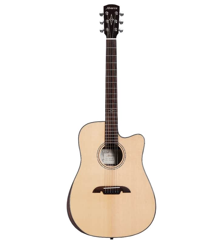 Alvarez Artist Elite Dreadnought Sitka/Macassar Ebony w/Bevel Edge Armrest, Cutaway - ADE90CEAR image 1