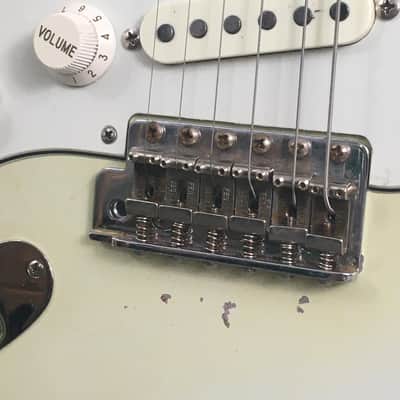 LEFTY! Vintage Fender ‘62 Reissue ST-62L Heavy Relic Custom Blonde Nitro Over Sunburst Strat 1989 7.3 Lb HSC image 13