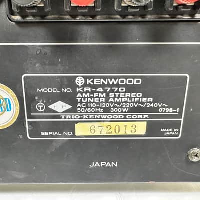 Kenwood KR-4770 Vintage Receiver-Rare Dark Face image 9