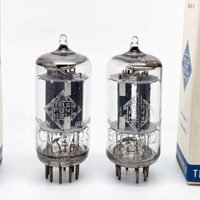 2 x NOS Telefunken ECC802S Test V.STRONG & BALANCED ◇Diamond Triode Vacuum Tubes image 2