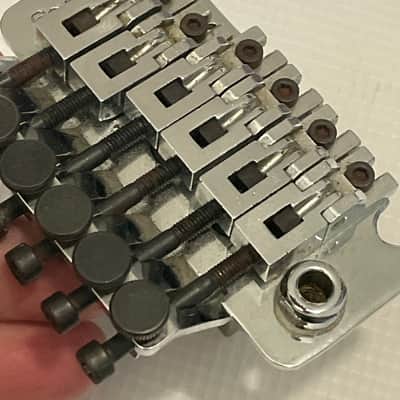 1980's Era Original Floyd Rose Made in Germany Chrome Tremolo Bridge Vibrato Set (R2 Nut & Retainer Bar) image 19