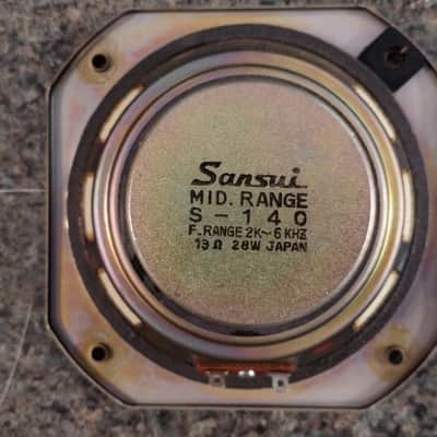 Pair of Sansui SP X8000 / S-140 mid range driver in excellent condition - 1980's image 2