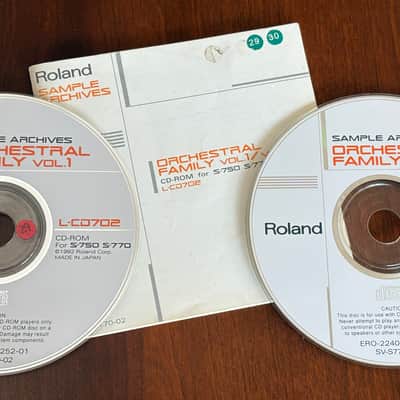 (17892) Roland Orchestral Family Vol 1 & 2 CD ROM for S-750 S-770 L-CD702
