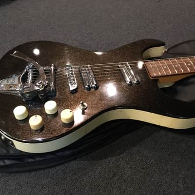 No.075423 Rare!! DANELECTRO HOTED Black Metallic EX--- image 8
