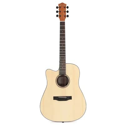 Left Handed Acoustic Guitar Cutaway 41 Inch Full Size Guitar Set image 2