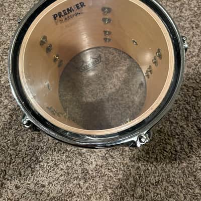 Premier Genista birch 8x8? mounted tom drum with RIMS 1990s UK Turquoise image 3