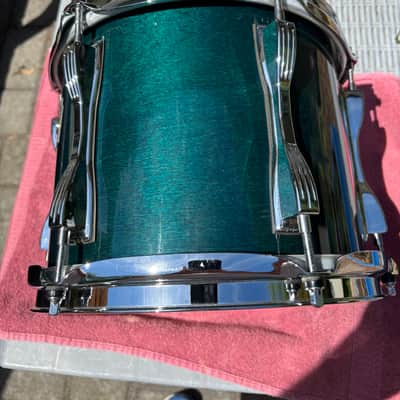 REVERB DEAL Rare Ludwig Classic Maple Blue Green Lacquer 10" Tom image 3