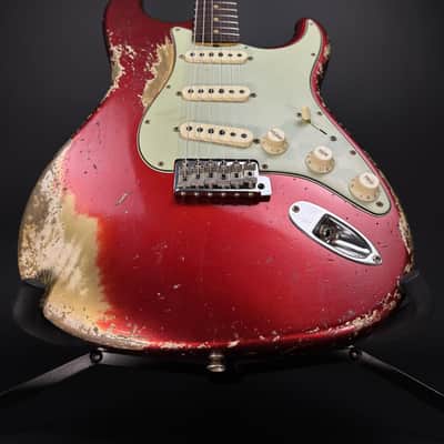 Fender Custom Shop 1963 Stratocaster Super Heavy Relic - Candy Apple Red image 3