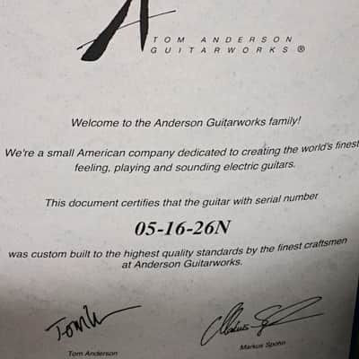 Anderson T Classic Shorty Hollow Contoured Guitar #05-16-26N image 3