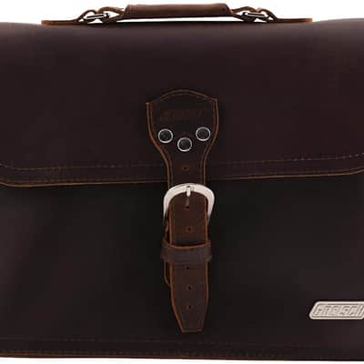 Gretsch Guitars Limited Edition Genuine Leather Laptop Bag, Brown, 922-4552-100