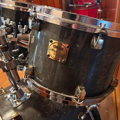 Yamaha Maple Custom 12,13,16,22 Drum Set - Black Maple image 3