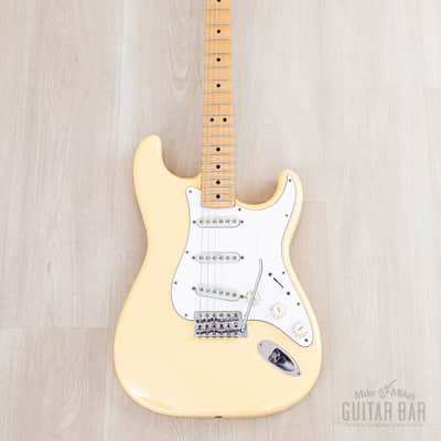2016 Fender Yngwie Malmsteen Signature Stratocaster Yellow White w/ Seymour Duncan YJM & Tweed Case, Japan MIJ image 2