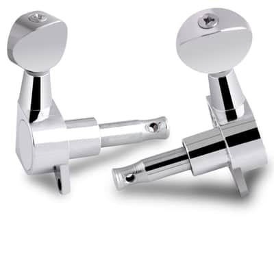 Guitar String Tuning Pegs Tuning Machines Sealed Machine Heads Grover Tuners Tuning Keys Oval Button 3 Left 3 Right for Electric Guitar or Acoustic Guitar Chrome. image 7