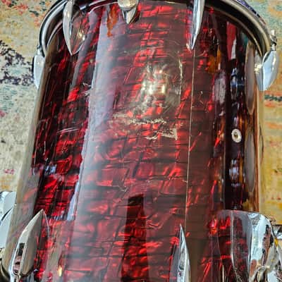 Sonor Teardrop 20-16-13-12" Drum Kit in Ruby Pearl 6-ply Beech image 11