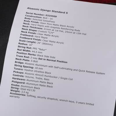 【new】Alusonic / Django Standard 5 Special Edition Black 3.58kg #0325509【GIB Yokohama】【price included SHIPPING & IMPORT TAX & VAT】 image 15