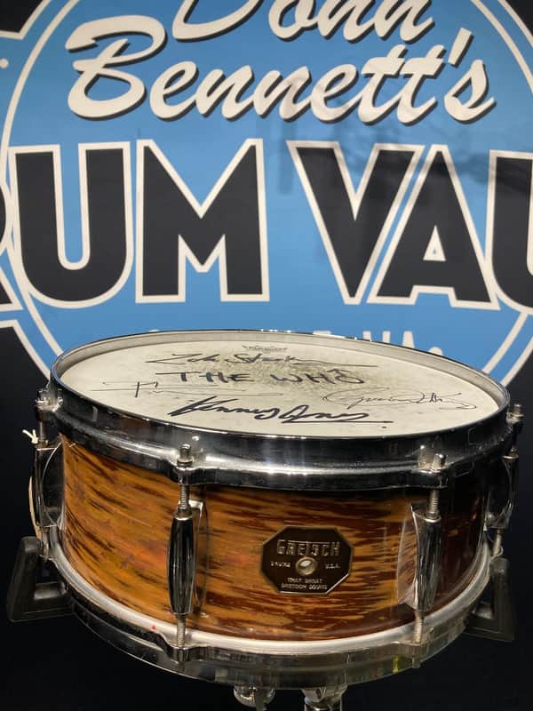 Zak Starkey's Keith Moon-THE WHO - Gretsch DRB Special Snare Drum. AUTOGRAPHED by Townsend, Daltrey, Zak plus, PLUS Kenney Jones!! image 1