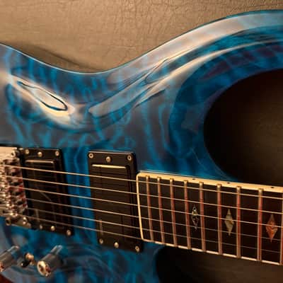 B.C. Rich Custom Shop ASM1 Archtop 2003 - Trans Blue Gloss image 9