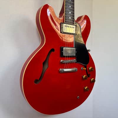 1982 Tokai ES100R Vintage Semi-Hollow ES Guitar Watermelon Long Guard, Japan image 5