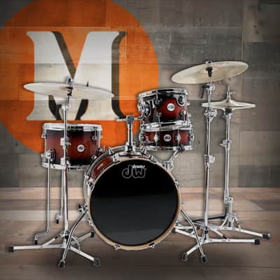 DW Design Mini Pro 4-Piece Drum Set – 16" Bass Drum - Tobacco Burst (DDLG1604TB) image 1