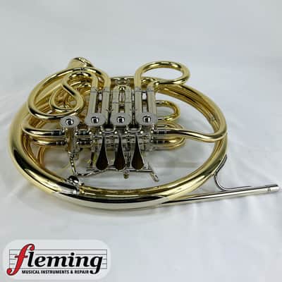 Yamaha YHR-671D Professional Double French Horn with Detachable Bell - Lacquered Brass image 6