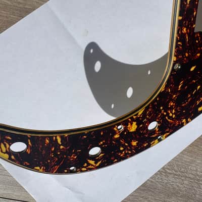 62 Fender Precision Pickguard  60 thru 71 Relic Aged  Brown / Orange Fire Tortoise USA RI image 3
