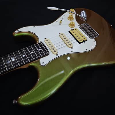 Fender Japan STR-VC Stratocaster 2011 - Burgundy to Green image 2