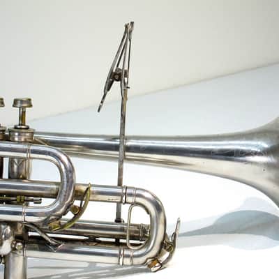 Vintage 1913 York & Sons Perfect Tone Coronet Trumpet Silver Engraved w Original Case & Acessories image 2
