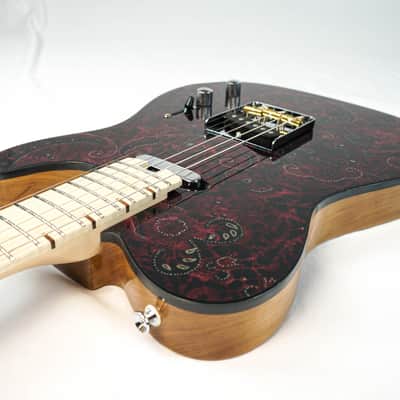 Swisher Handmade 1950 T-Style Electric Guitar 2024 - Merlot Fabric Top image 7