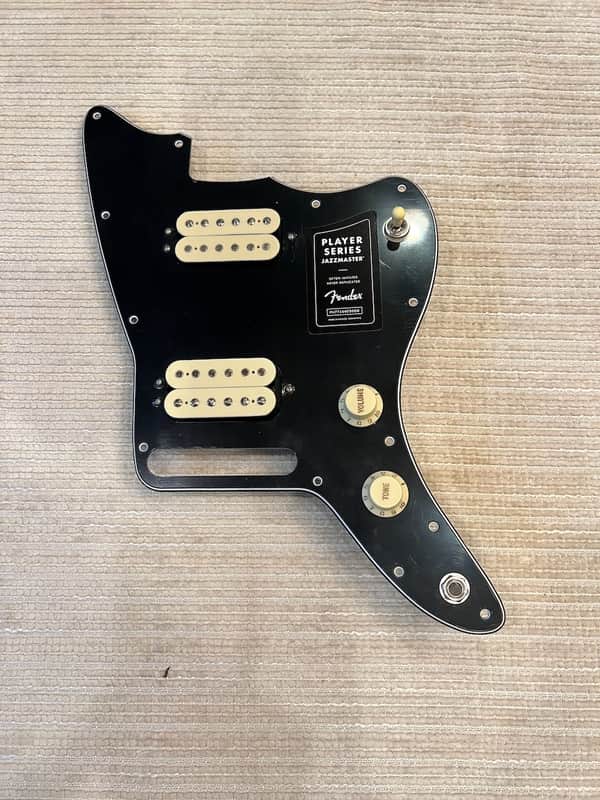 Fender Jazzmaster Player Loaded Pickguard - black/cream image 1