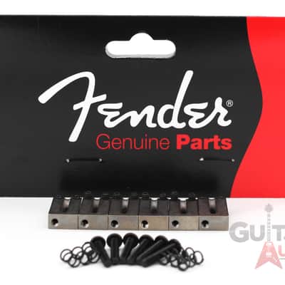 Genuine Fender American Standard Satin Chrome Strat/Tele OFFSET Bridge Saddles image 2