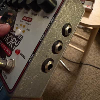 Electro-Harmonix Deluxe Memory Boy Tap Tempo Analog Delay 2010 - Present Black / White / Red image 3