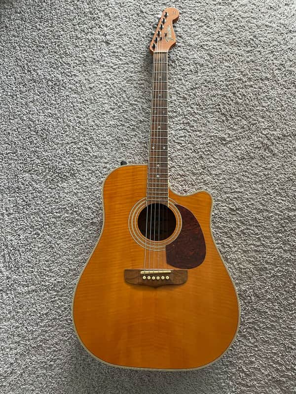 Fender La Brea California Series Flame Maple Vintage Acoustic Electric Guitar image 1