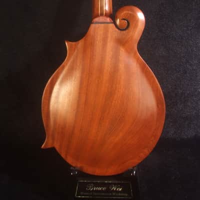 Handmade F Style Tenor Ukulele, ArchBack, Hawaiian Koa & Mahogany, Floral Inlay, Soft-bag, Bruce Wei FM17-2036 image 6