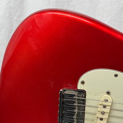 Fender American Deluxe Stratocaster Guitar with Case 2002 - Chrome Red / Maple neck image 4