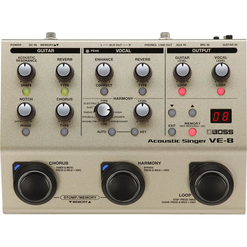 Boss VE-8 Acoustic Singer Pre-Amp image 1