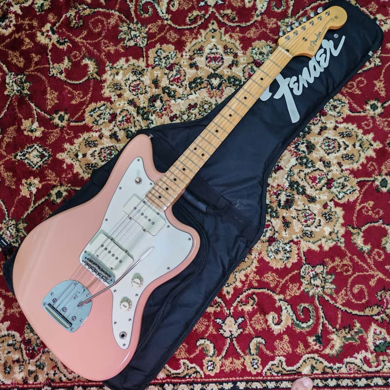 2021 Fender Japan Hybrid II Jazzmaster Flamingo Pink, 75th Anniversary Logo, MIJ JD21 image 1