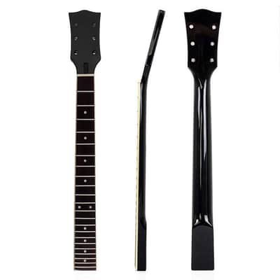 [Glossy Black] 22-Fret Electric Guitar Handle/Neck (Maple) with Rosewood Fretboard – Fits LP Style,price include the import duty for US buyer