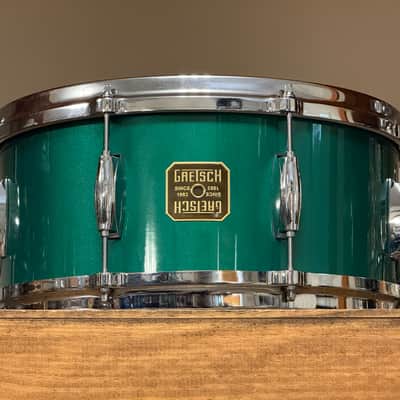 Gretsch USA Custom 6.5x14" Cadillac Green Lacquer Snare Drum image 13