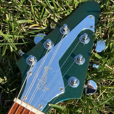 Video! 2002 Gibson '58 Flying V Mahogany Satin Metallic Blue (Aged Green) image 1