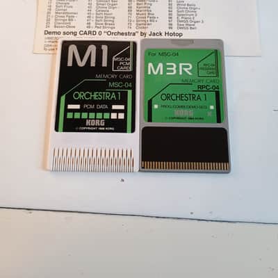 Korg Korg PCM PROGRAM CARDS M3R RSC-4S ORCHESTRA 1 1988
