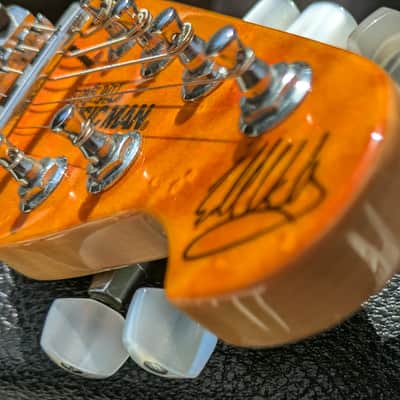 1993 Ernie Ball Music Man Edward Van Halen Signature - Amber Quilt Top / Byrds Eye Maple Neck image 7