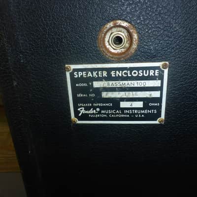 Fender Rare Numbers-Matching ;Local Pick-up Only: 1972 Bassman 100 Rig ( Head & Cab ) : Early Production Head Rare Factory " Richard Smith " Stamp 1972 - Black Tolex image 9
