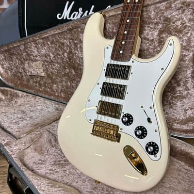Fender Limited Edition Mahogany Blacktop Stratocaster HHH Olympic White 2020 image 15