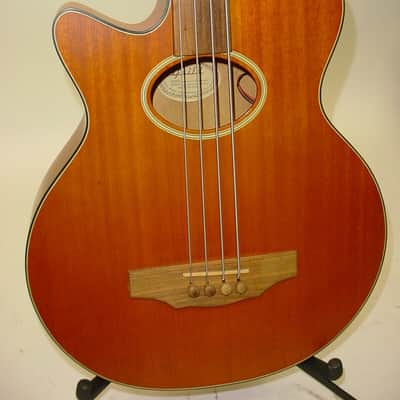 Guild B4CE Left-Handed Acoustic Electric Bass Guitar Vintage 90's LEFTY B4CE-AMB image 4