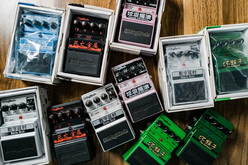 Complete Chinese Logo Set: Digitech Bad Monkey - Death Metal - Grunge - Digital Delay - Digital Multi Voice Chorus 2004 image 1
