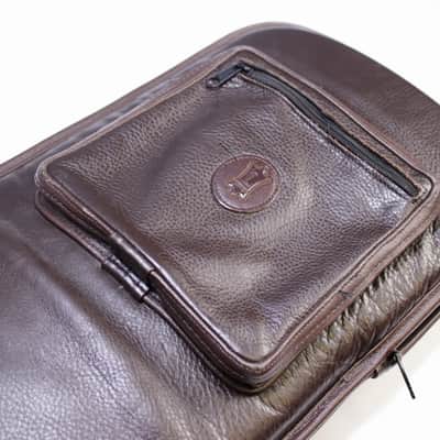 Levy's Premium Leather Bass Gigbag - Dark Brown **Amazing Quality** image 14
