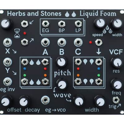 Herbs & Stones Liquid Foam Modular Mono Analogue Groovebox Eurorack Module image 1